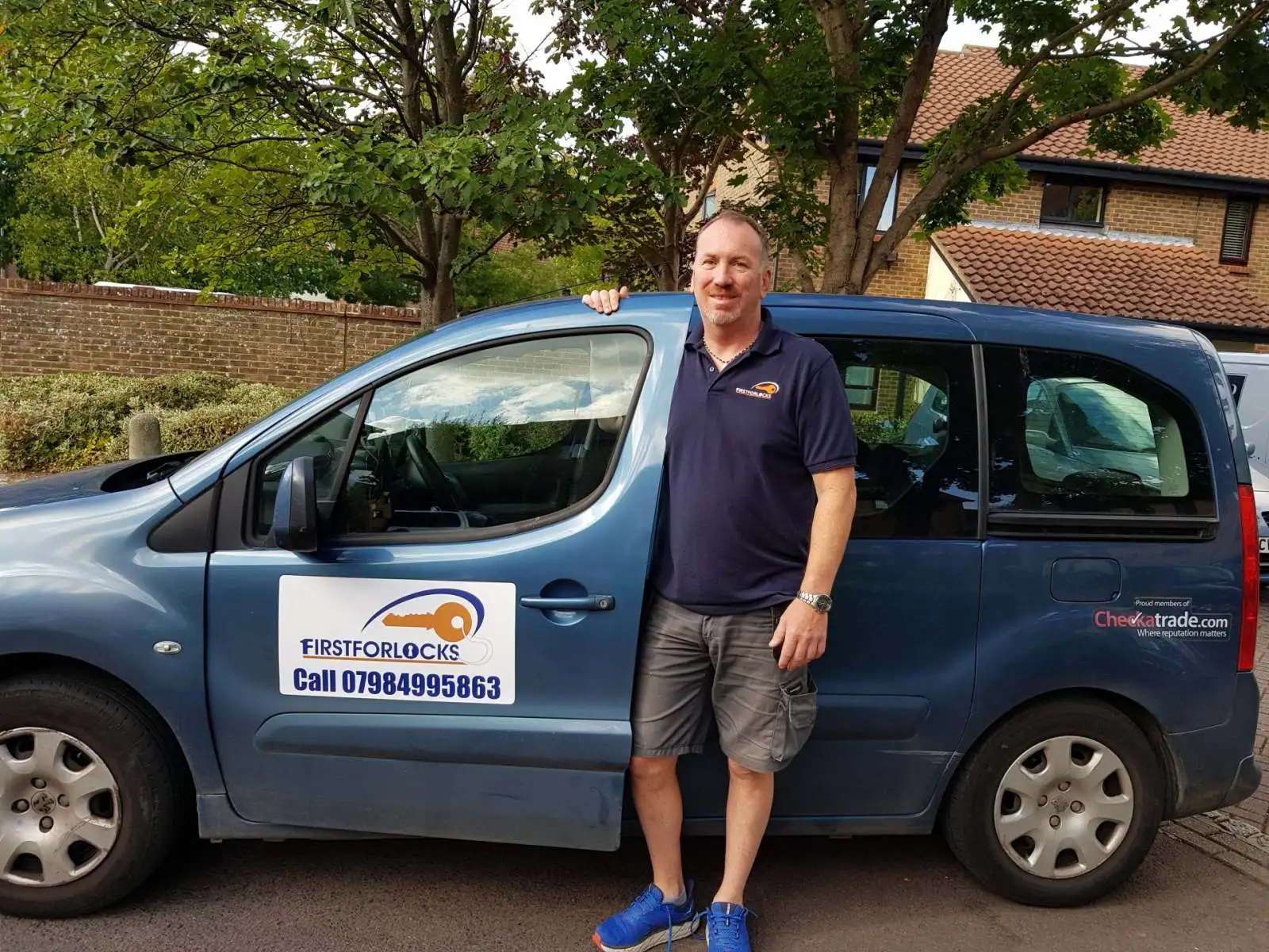 Kevin with the First For Locks van in Norwich