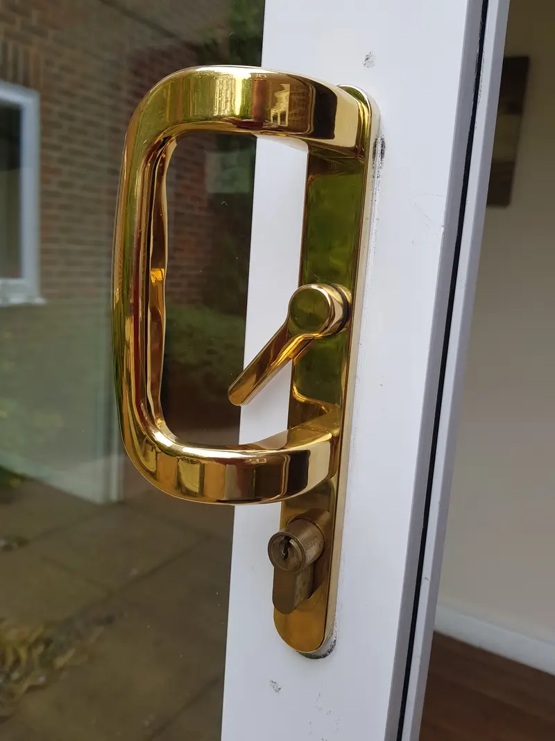 uPVC patio door handle and lock fitted by First For Locks Wroxham